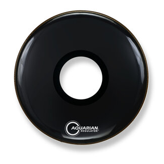 Aquarian Drumheads Aquarian - RPT26BK - 26" Regulator Center Hole Bass Drum Gloss Black