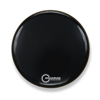 Aquarian Drumheads Aquarian - RF18BK - 18" Regulator No Hole Bass Drum Gloss Black