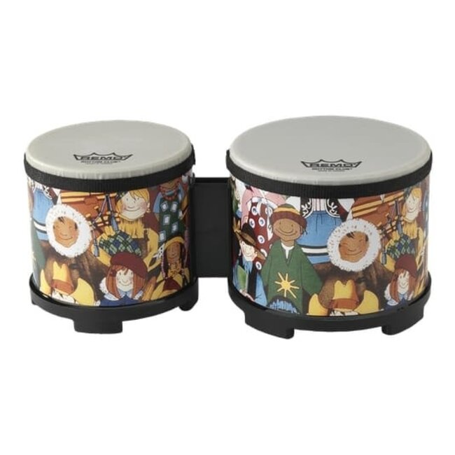 Remo - RH-5600-00- - **Remo Asia**, Rhythm Club, Bongos, 5"/6" Diameters, Rhythm Kids Graphics
