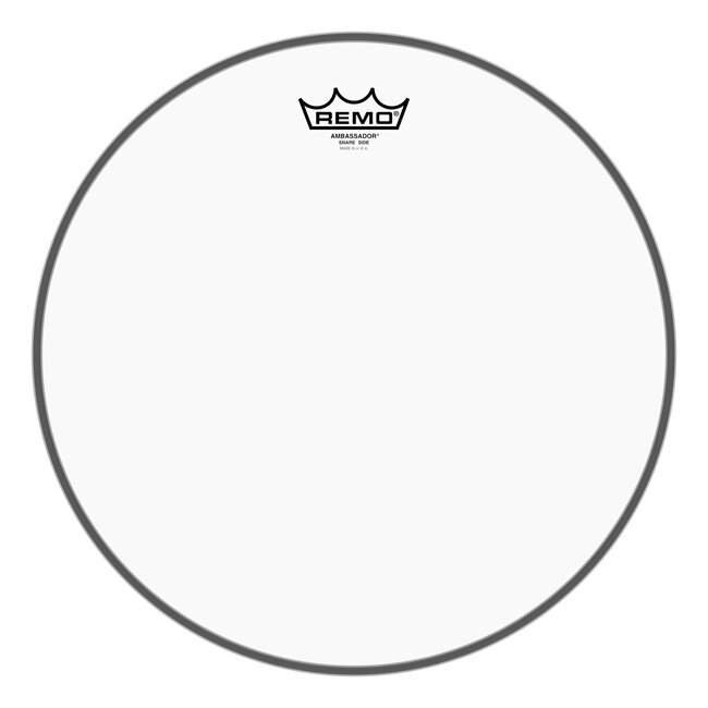 Remo - SA-0314-TD- - Snare Side, Ambassador, Clear, 14" Diameter, Low Collar