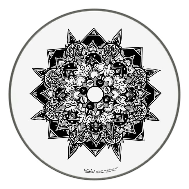 Remo - PE-0016-AB-006 - Batter, Artbeat Artist Collection, 16'' Diameter, Skyndeep, Emperor Clear, 'Disillusion', Artwork By Aric Improta