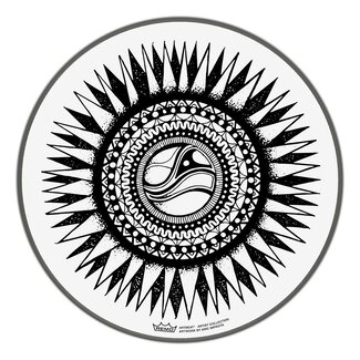 Remo Remo - PE-0010-AB-003 - Batter, Artbeat Artist Collection, 10'' Diameter, Skyndeep, Emperor Clear, 'New Sun', Artwork By Aric Improta