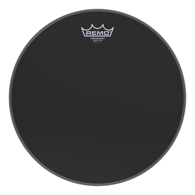 Remo - SA-0413-TD- - **Special Order**, Snare Side, Ambassador, Ebony, 13" Diameter, Low Collar