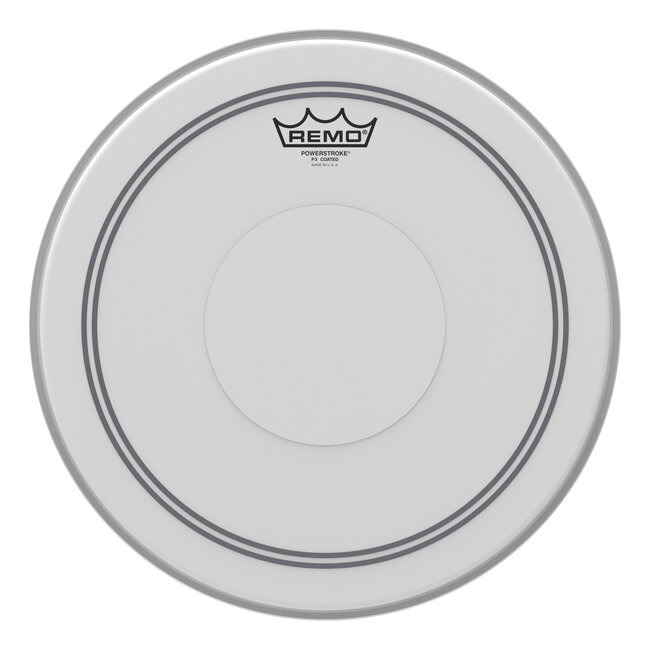 Remo - P3-0114-C2- - Batter, Powerstroke 3, Coated, 14" Diameter, Clear Dot Top Side