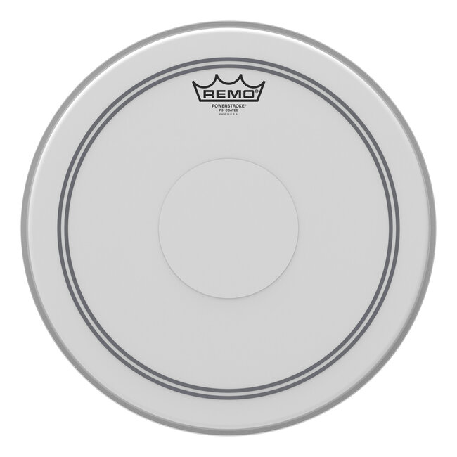Remo - P3-0113-C2- - Batter, Powerstroke 3, Coated, 13" Diameter, Clear Dot Top Side