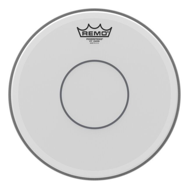 Remo - P7-0112-C2- - **Special Order**, Batter, Powerstroke 77, Coated, 12" Diameter, Open Channel, Clear Dot