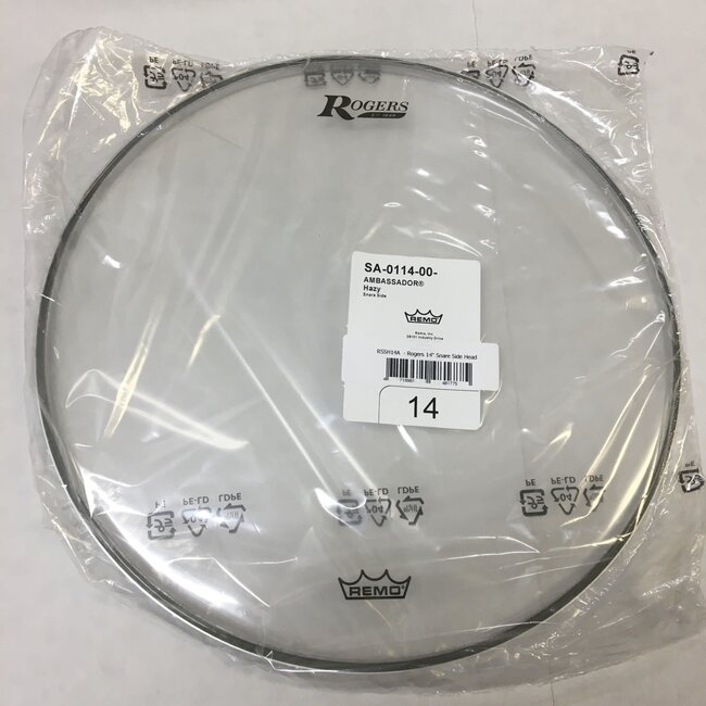 Rogers - RSSH14A - Logo Snare Side Drum Head 14" Hazy