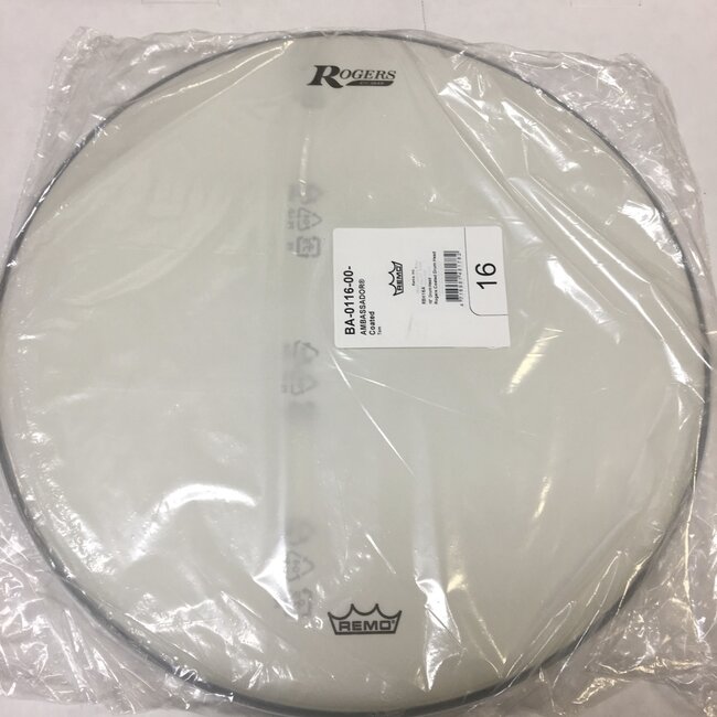 Rogers - RBH16A - Logo Drum Head 16" Coated White