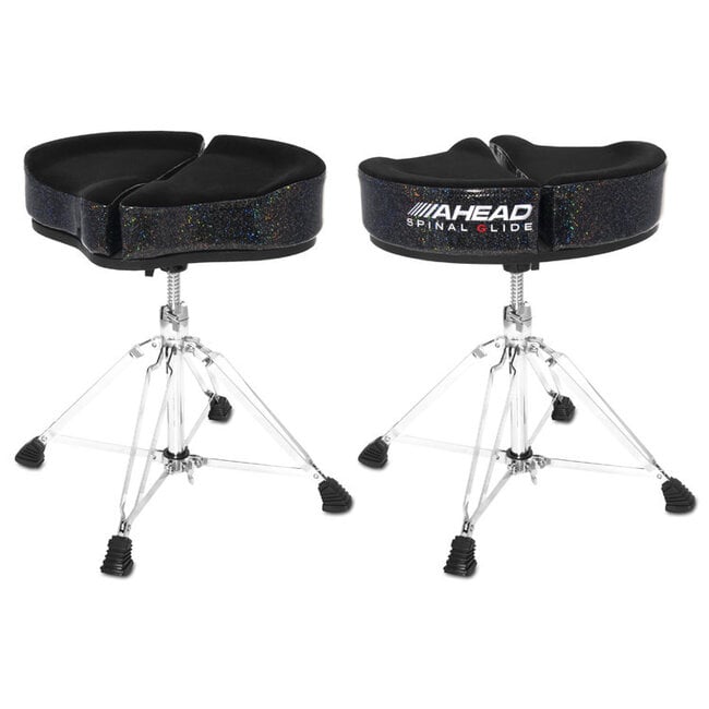 Ahead - SPG-BS - 18" Spinal G Saddle Black Cloth Top/Black Sparkle Sides, 4 Leg Base