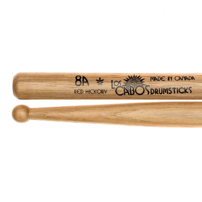 Los Cabos - LCD8ARH - 8A - Red Hickory "Center Cut" Drumsticks