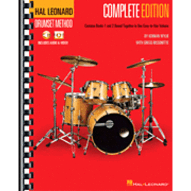 Hal Leonard Drumset Method - Complete Edition: Books 1 & 2 with Video and Audio - by Kennan Wylie with Gregg Bissonette - HL00209866