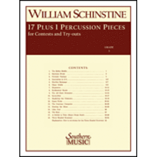 Southern Music Company 17 + 1 Percussion Pieces - by William J. Schinstine - HL03770317