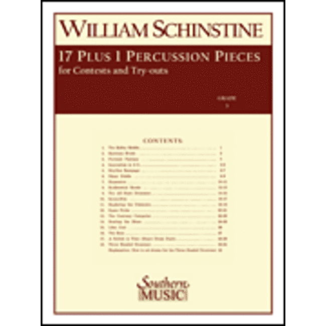 17 + 1 Percussion Pieces - by William J. Schinstine - HL03770317