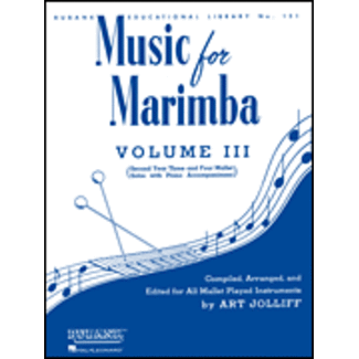 Rubank Publications Music for Marimba - Volume III - by Art Jolliff - HL04471160