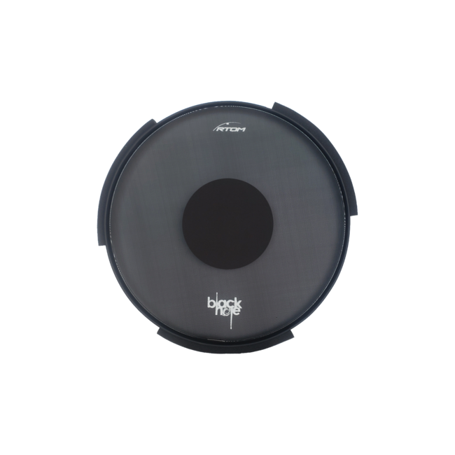 RTOM - BLKHOL22V2 - 22" Bass Drum Black Hole Practice Pad, Slide-In, Tuneable Mesh Head