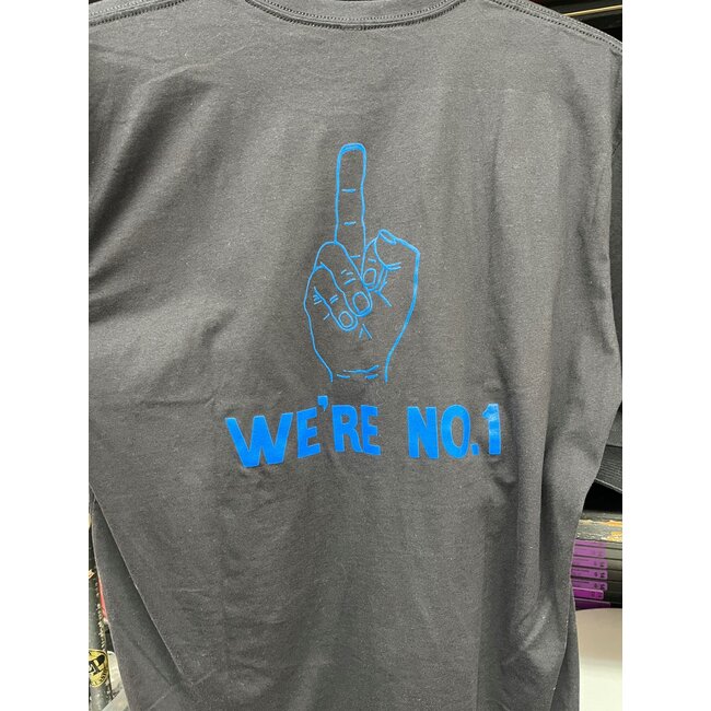 Pro Drum "We're Number One" T-Shirt - (Black w/ Blue Lettering) - Small