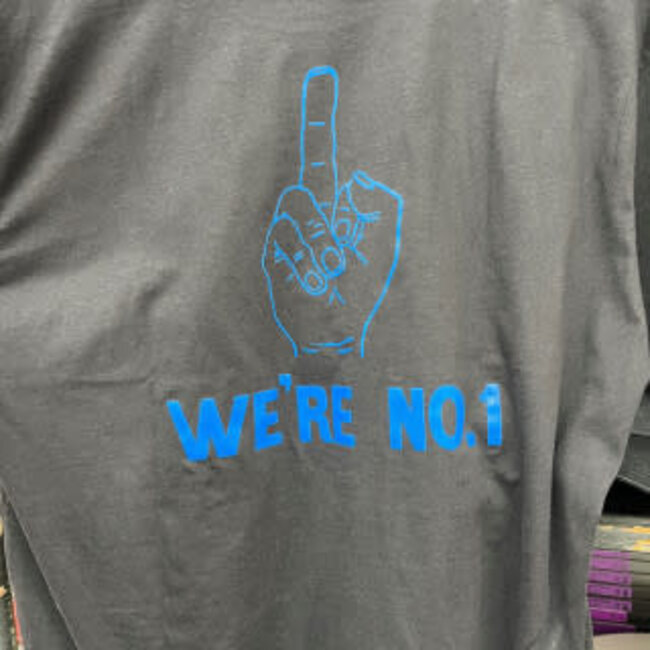 Pro Drum "We're Number One" T-Shirt - (Black w/ Blue Lettering) - 2XL