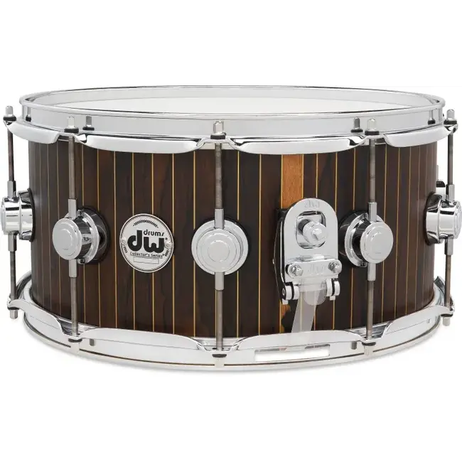 DW - DR366514SSC-DC1 - 6.5 x 14 Limited Edition Brass Pinstripe Ziricote Snare Drum (Only 40 Made)