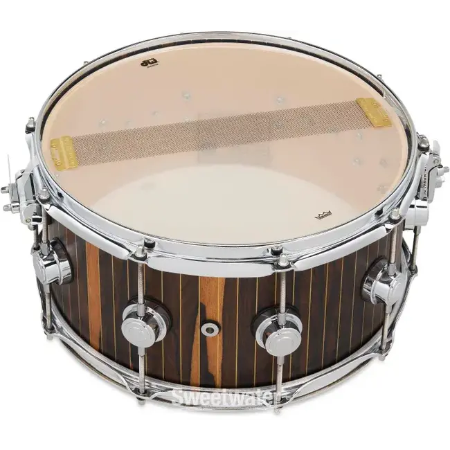 DW - DR366514SSC-DC1 - 6.5 x 14 Limited Edition Brass Pinstripe Ziricote Snare Drum (Only 40 Made)