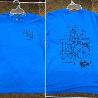 Professional Drum Shop Professional Drum Shop - Groove of the Day T-Shirt - Turquoise - Youth Large ONLY!