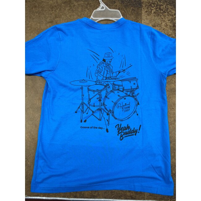Professional Drum Shop - Groove of the Day T-Shirt - Turquoise - Youth Large ONLY!