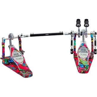 Tama Tama - HP900PWMPR - 50th Anniversary Limited Edition Iron Cobra 900 Power Glide Double Pedal - Marble Psychedelic Rainbow