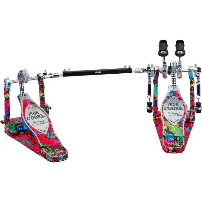 Tama - HP900PWMPR - 50th Anniversary Limited Edition Iron Cobra 900 Power Glide Double Pedal - Marble Psychedelic Rainbow