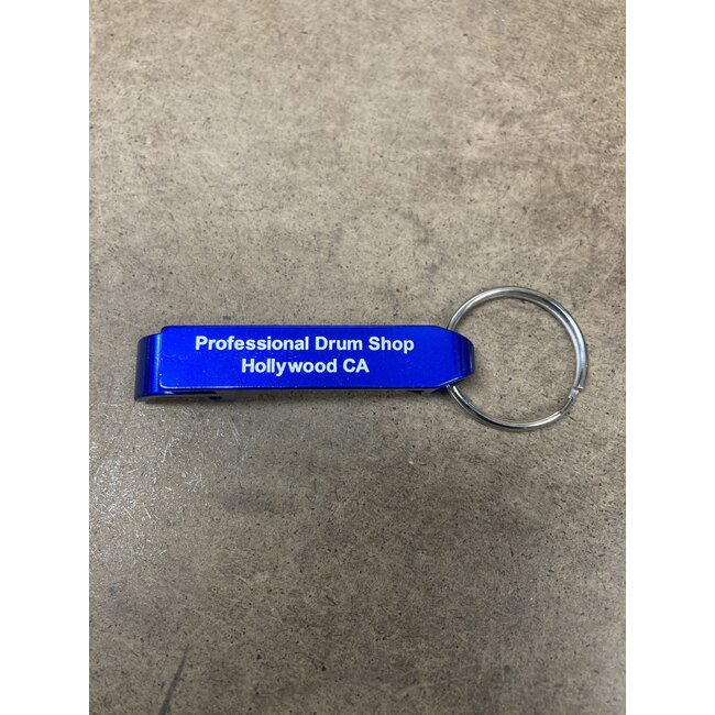 Professional Drum Shop - Key Chain Bottle Opener - Blue