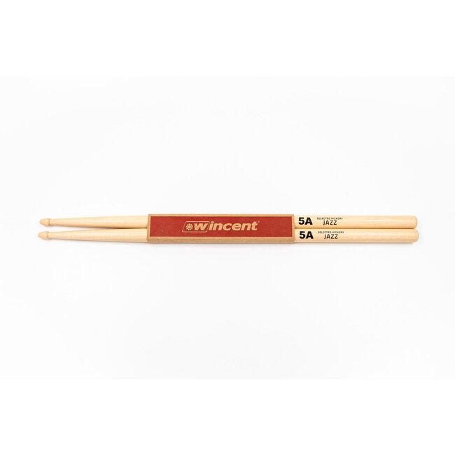 Wincent - W5AJ - 5A Jazz Taper Hickory Acorn Tip Drumsticks