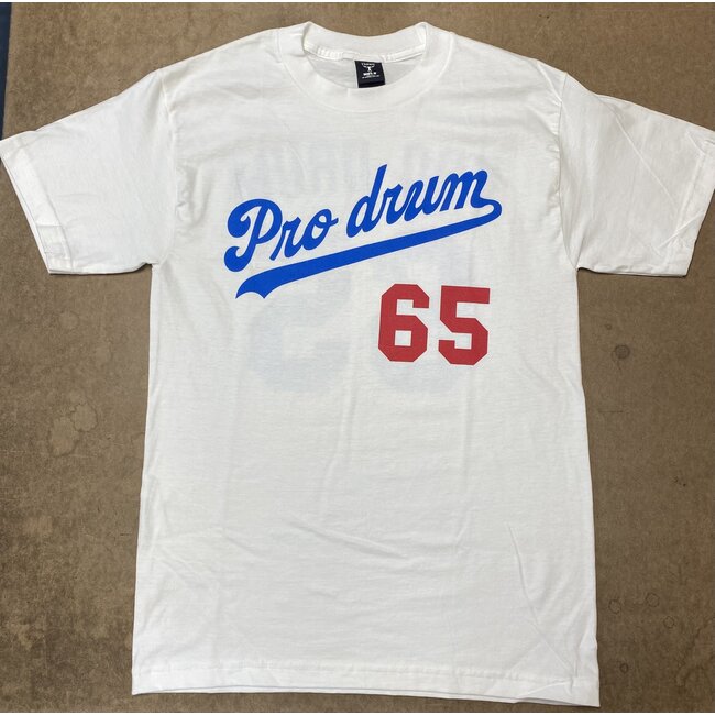Professional Drum Shop WHITE "Dodgers" Anniversary Baseball Jersey - Extra Large