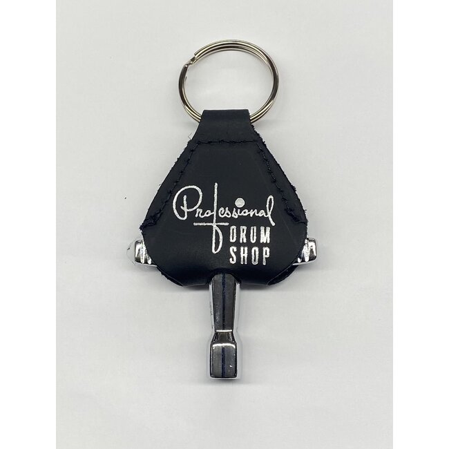 Professional Drum Shop - Leather Key Chain Drum Key (Black)