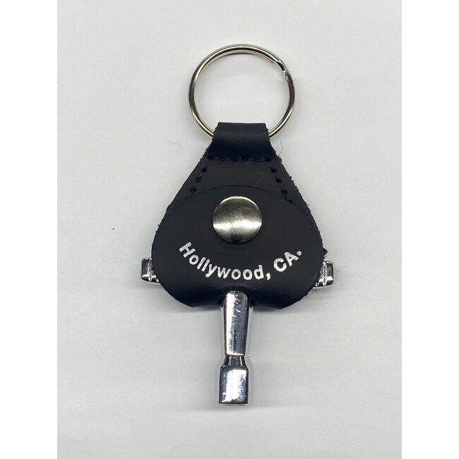 Professional Drum Shop - Leather Key Chain Drum Key (Black)