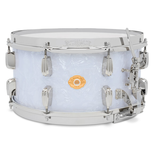 Slingerland - SLFP0714SMK016-LTD - Limited Edition Radio King Snare Drum, 7 x 14", White Marine Pearl