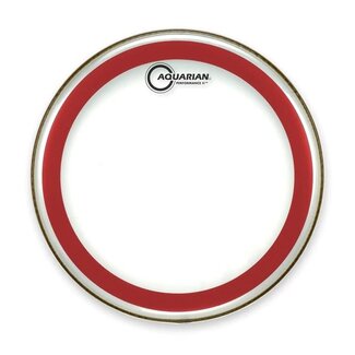 Aquarian Drumheads Aquarian - PF10RED - 10" Performance II Clear w/ Red Ring