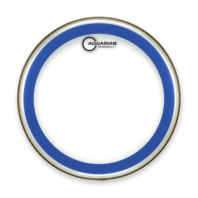Aquarian - PF26BLUE - 26" Performance II Clear Bass Drum w/ Blue Ring