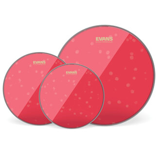 Evans Evans - EPP-HRUV1-F - Hydraulic Red Fusion Pack (10", 12", 14") with 14" UV1 Coated Snare Batter