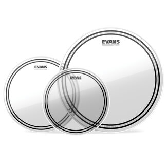 Evans Evans - ETP-EC2SCLR-R - EC2 Tompack, Clear, Rock (10", 12", 16")