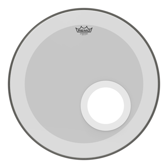 Remo - P3-1222-C1- - Bass Drum, Powerstroke 3, Smooth White, 22" Diameter, Dynamo, No Stripe