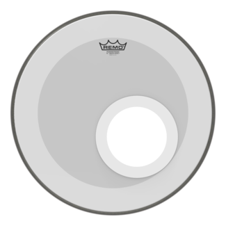 Remo Remo - P3-1218-C1- - Bass Drum, Powerstroke 3, Smooth White, 18" Diameter, Dynamo, No Stripe