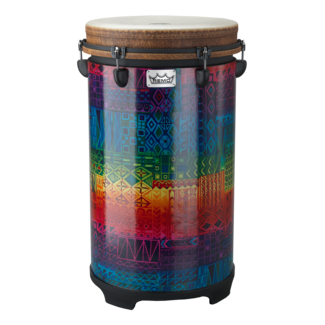 Remo Remo - TU-0510-09- - Tubano, Pre-Tuned, Skyndeep, Fiberskyn Graphic Mondo Drumhead, 10" Diameter, 26" Height, Tropical Leaf