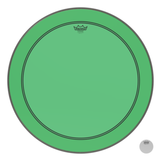 Remo Remo - P3-1326-CT-GNOH - Bass Drum, Powerstroke 3, Colortone, 26" Diameter, Green, 5" Offset Hole