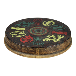 Remo Remo - MO-2516-SD-0024 - Drumhead, M2 Type, Skyndeep, Adinkra Graphic, 16" Diameter, 2.5" Collar