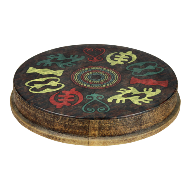 Remo - MO-2516-SD-0024 - Drumhead, M2 Type, Skyndeep, Adinkra Graphic, 16" Diameter, 2.5" Collar