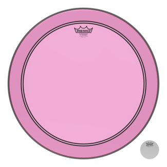 Remo Remo - P3-1318-CT-PKOH - Bass Drum, Powerstroke 3, Colortone, 18" Diameter, Pink, 5" Offset Hole