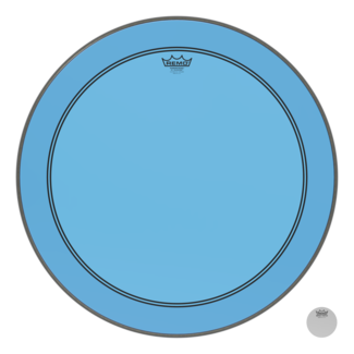 Remo Remo - P3-1326-CT-BUOH - Bass Drum, Powerstroke 3, Colortone, 26" Diameter, Blue, 5" Offset Hole