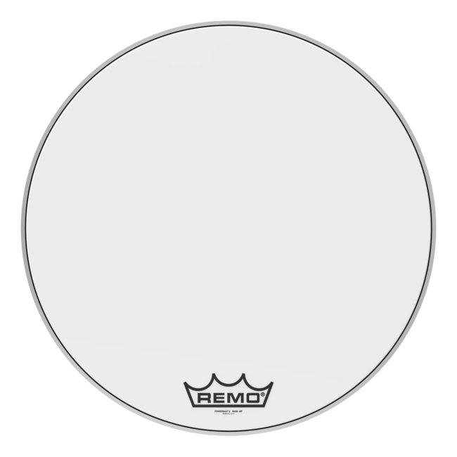 Remo - PM-2028-MP- - Bass Drum, Powermax 2, Ultra White, 28" Diameter, Mp