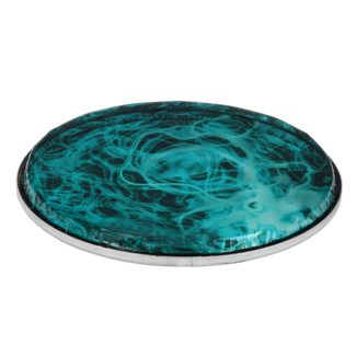 Remo Remo - BD-0008-00-SC016 - **Special Order**, Doumbek Drumhead, R Series, Skyndeep Clear Tone, 8" Diameter, 1/2" Collar, Wide Hoop, 'Yellow Mist' Graphic
