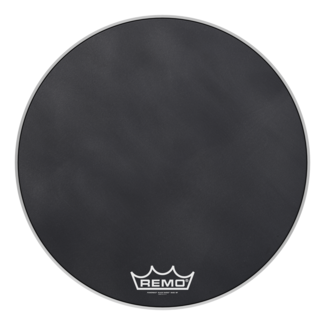 Remo Remo - PM-1828-MP- - Bass Drum, Powermax, Black Suede, 28" Diameter, Mp