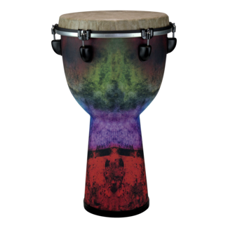 Remo Remo - DJ-6112-56- - Djembe, Designer Series, Apex, 12" X 22", Key-Tuned, Skyndeep Fiberskyn, Beige Drumhead, Orange Kinte