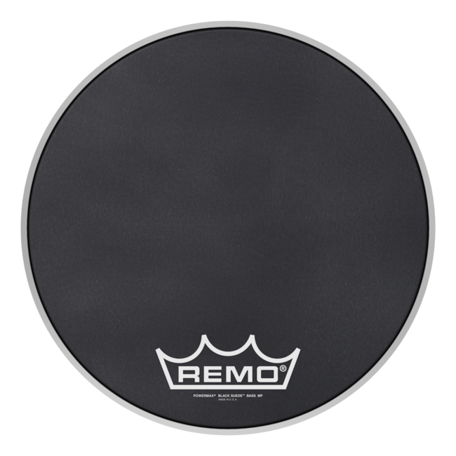 Remo - PM-1818-MP- - Bass Drum, Powermax, Black Suede, 18" Diameter, Mp